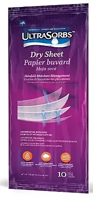 Ultrasorbs Skinfold Dry Sheet – 10 Per Pack